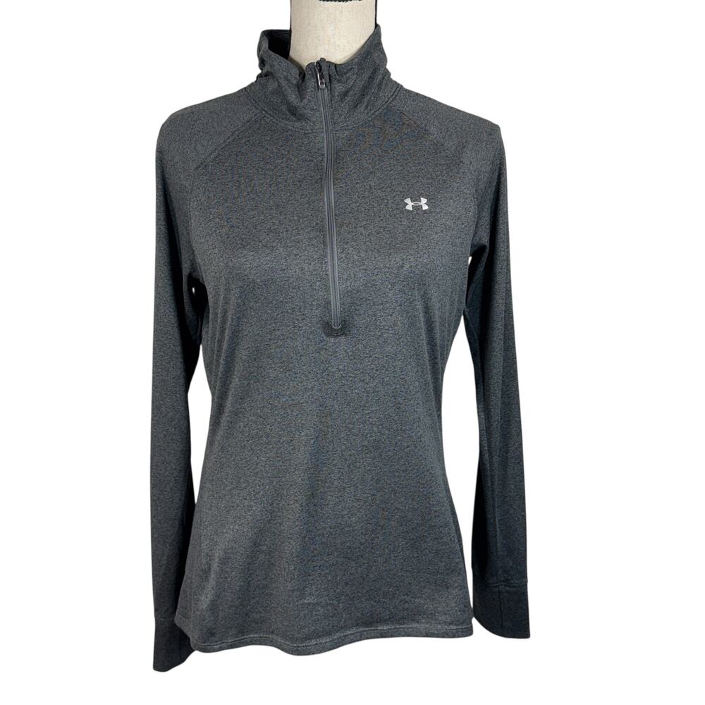 Under Armour Medium Semi-Fitted 1/2 Zip Pullover Top Mock Neck All-Season Gear